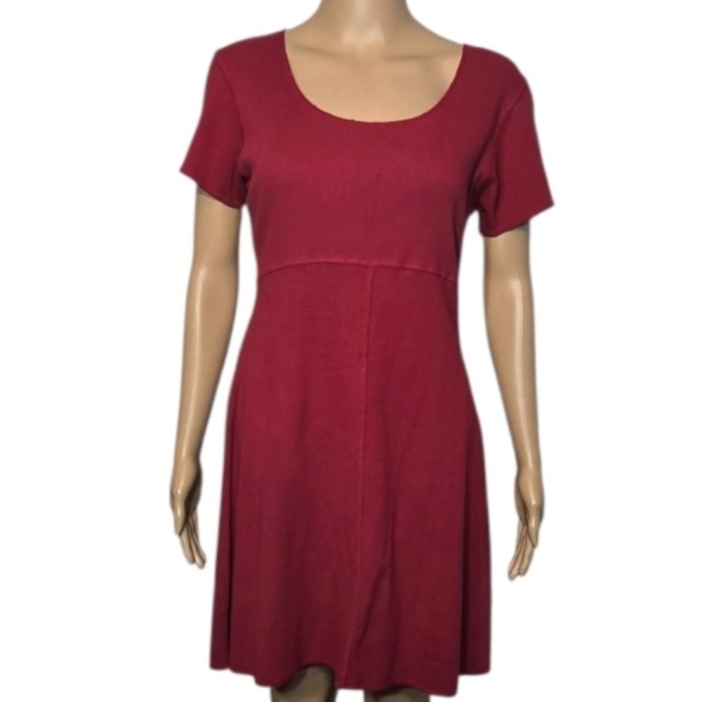Old Navy Dress Mini Cotton Short Sleeves Red Womens Size Medium